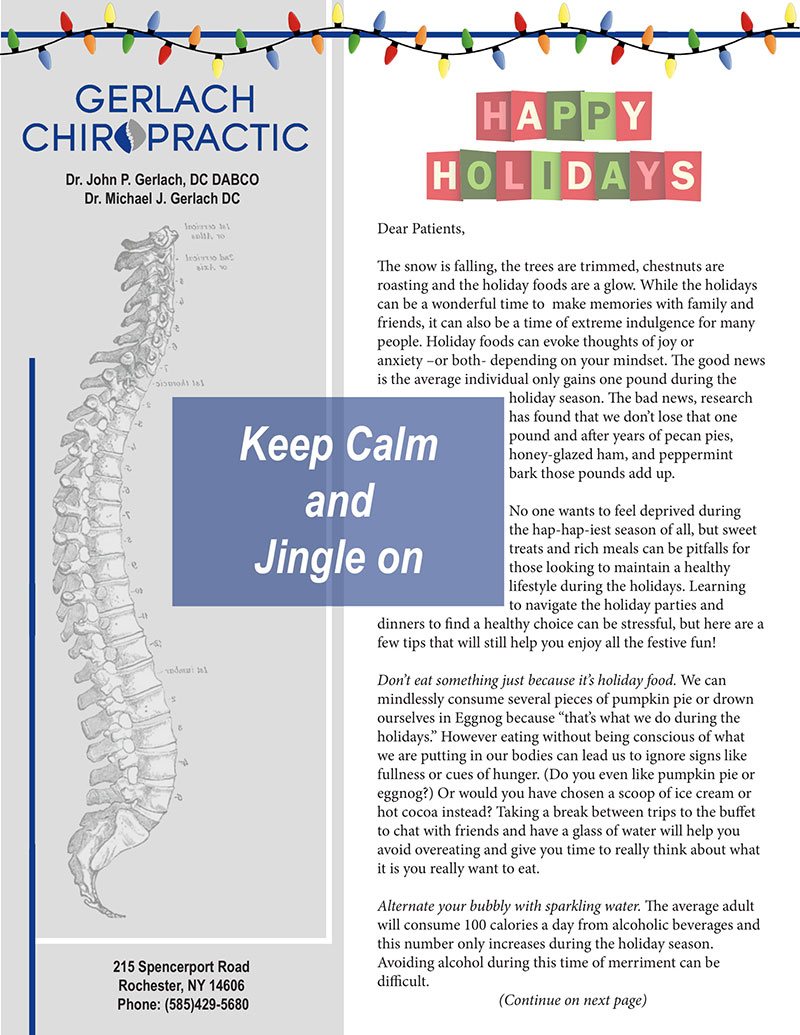 Chiropractic Rochester NY December Newsletter 1