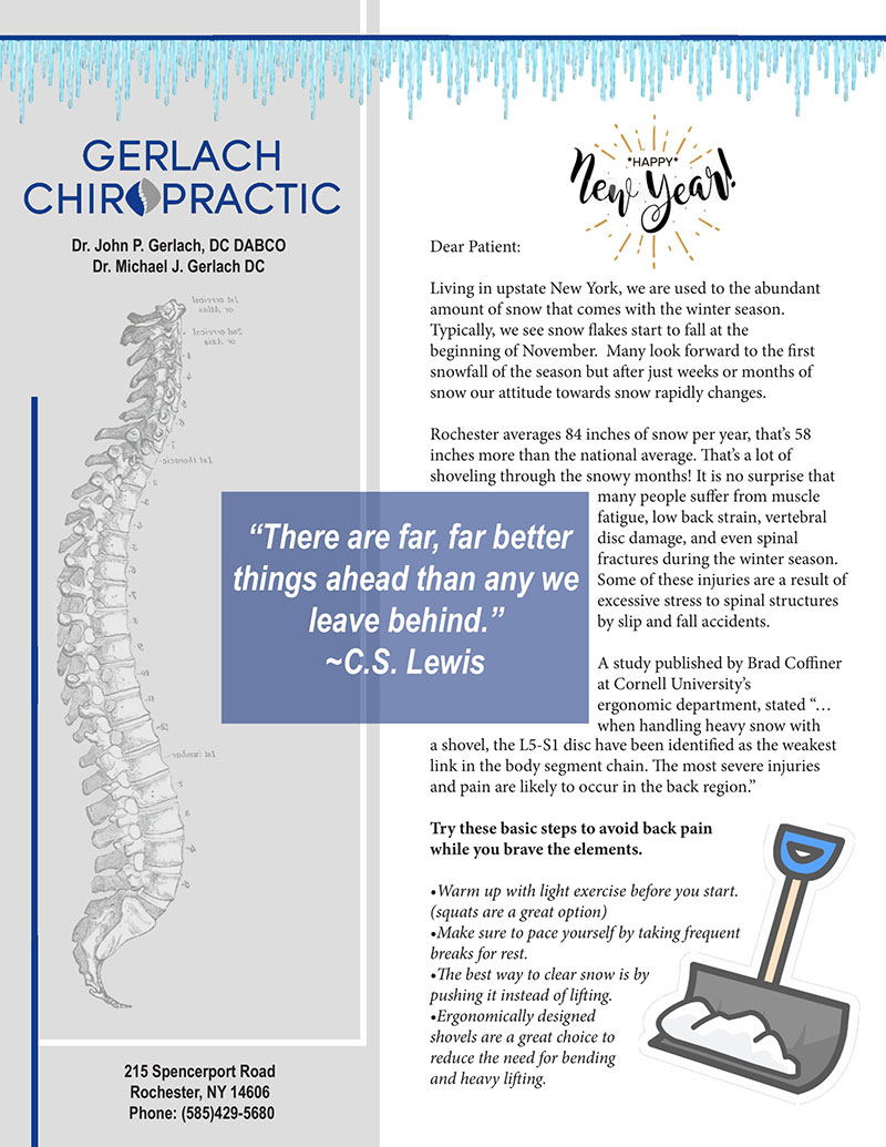 Chiropractic Rochester NY January Newsletter 1
