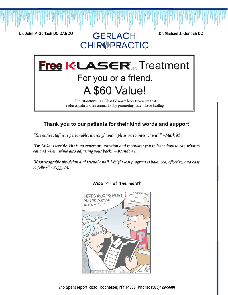 Chiropractic Rochester NY January Newsletter 2
