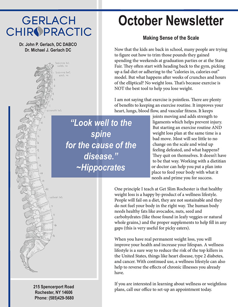 Chiropractic Rochester NY October Newsletter 1
